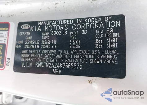 2019 Kia Soul из США, поврежденный, VIN KNDJN2A24K7665575